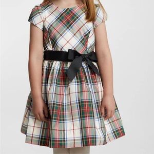 Polo Ralph Lauren Plaid Dress with Black Bow